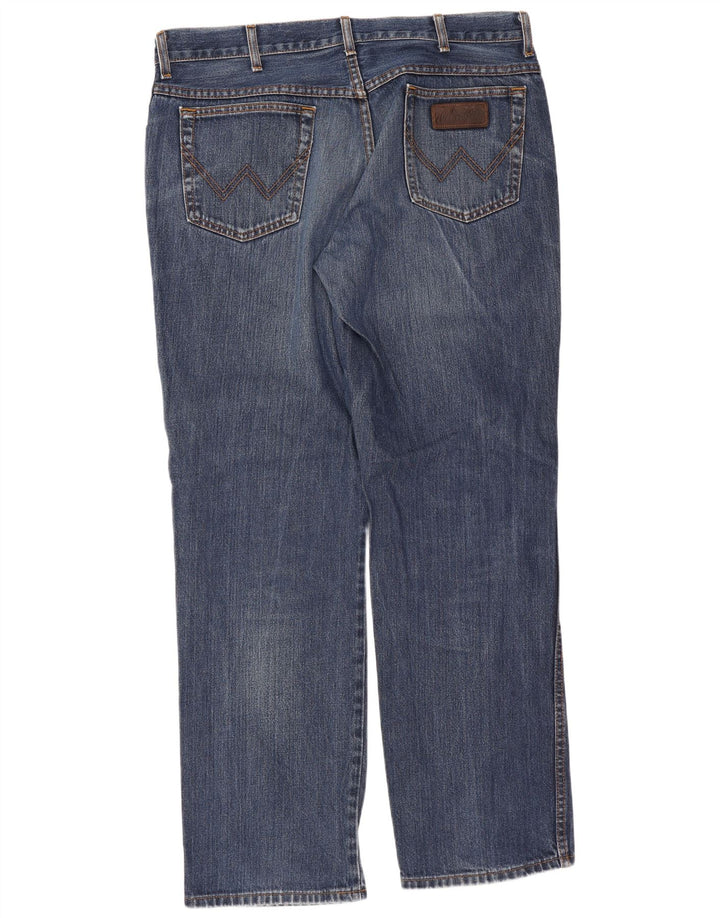 Jeans dritti da uomo Wrangler Texas W38 L32 cotone blu