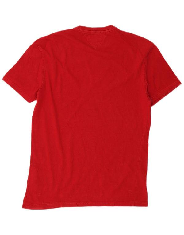 T-shirt grafica da uomo con vestibilità regolare Tommy Hilfiger Top Small in cotone rosso