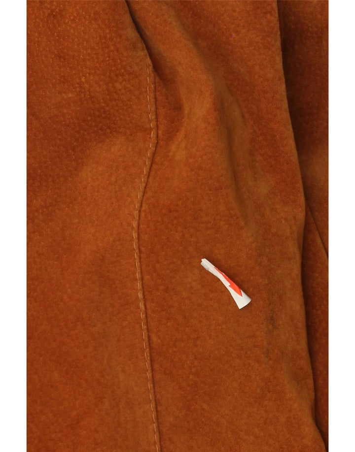 Giacca vintage da donna in pelle scamosciata IT 48 XL in pelle beige
