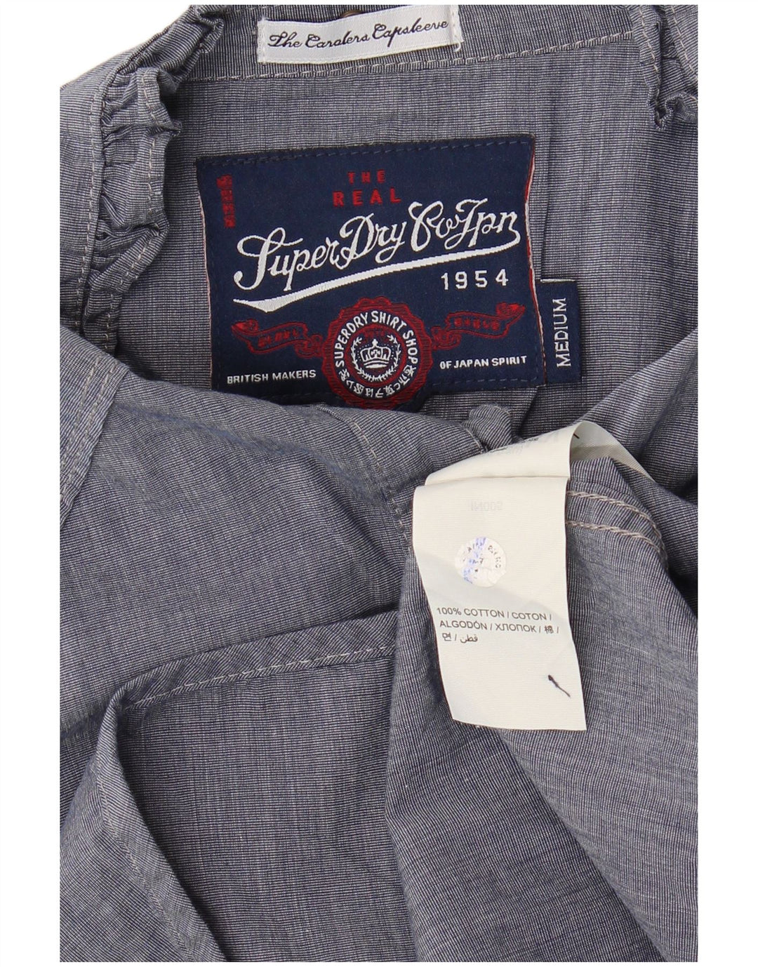 Camicetta da donna con volant sul davanti SUPERDRY UK 12 medio blu navy