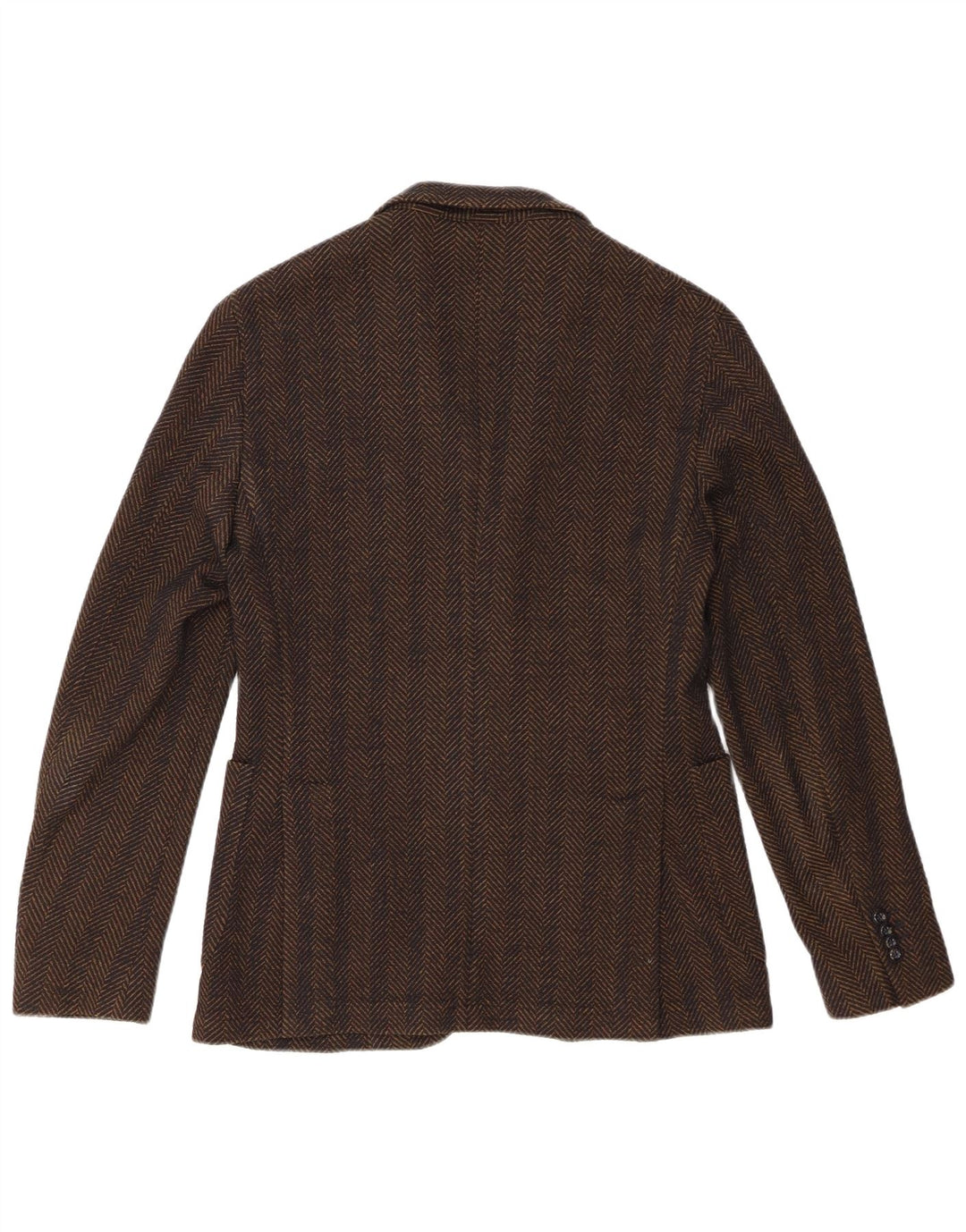 Giacca blazer da uomo a 3 bottoni Manuel Ritz IT 50 grande spina di pesce nera