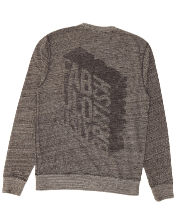 JACK WILLS Felpa grafica da uomo Maglione Cotone gessato grigio medio