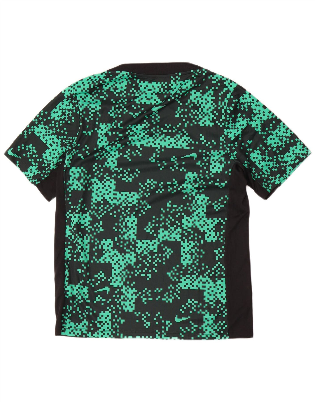 T-shirt slim da uomo Nike Dri Fit con motivo astratto, top in poliestere verde medio