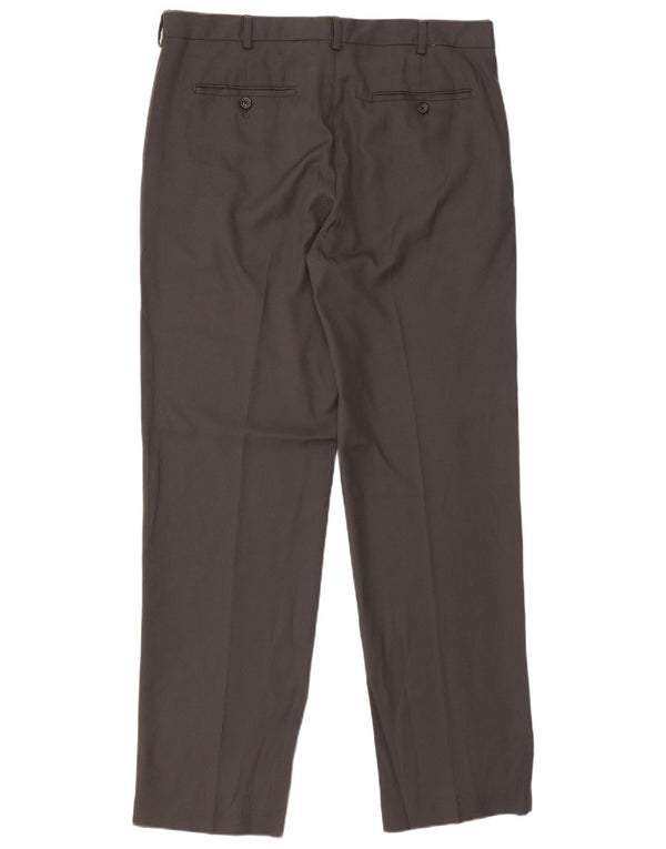 Pantaloni da abito dritti da uomo IZOD W34 L32 poliestere grigio
