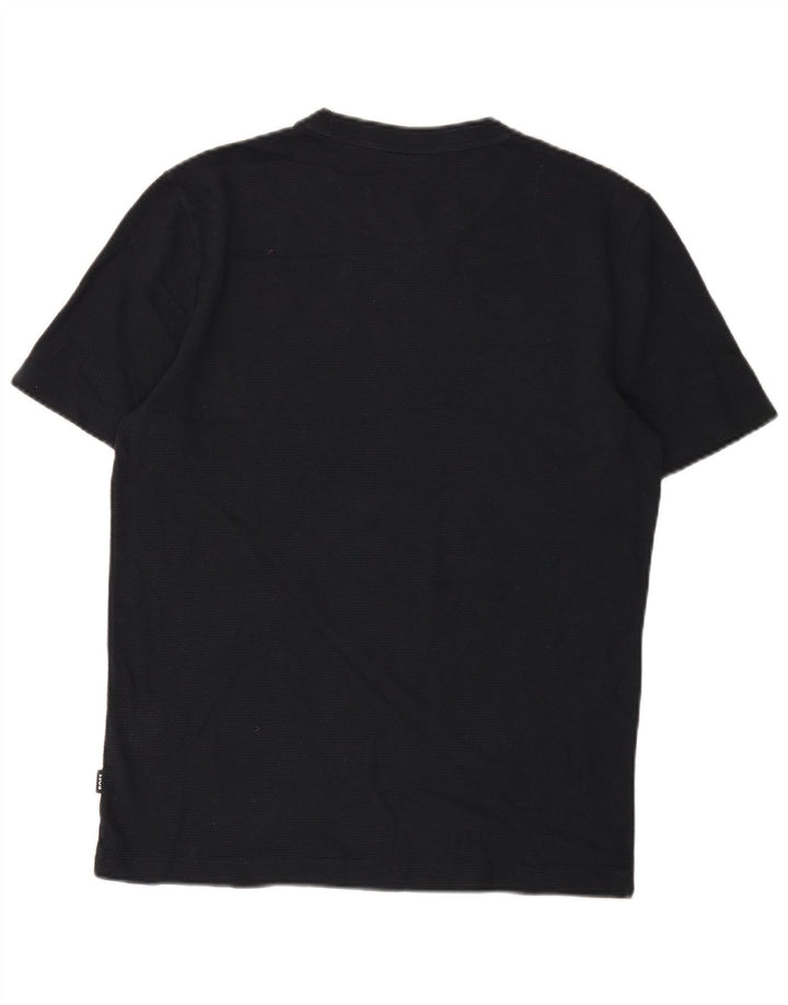 T-shirt da uomo Hugo Boss Top in cotone blu navy medio