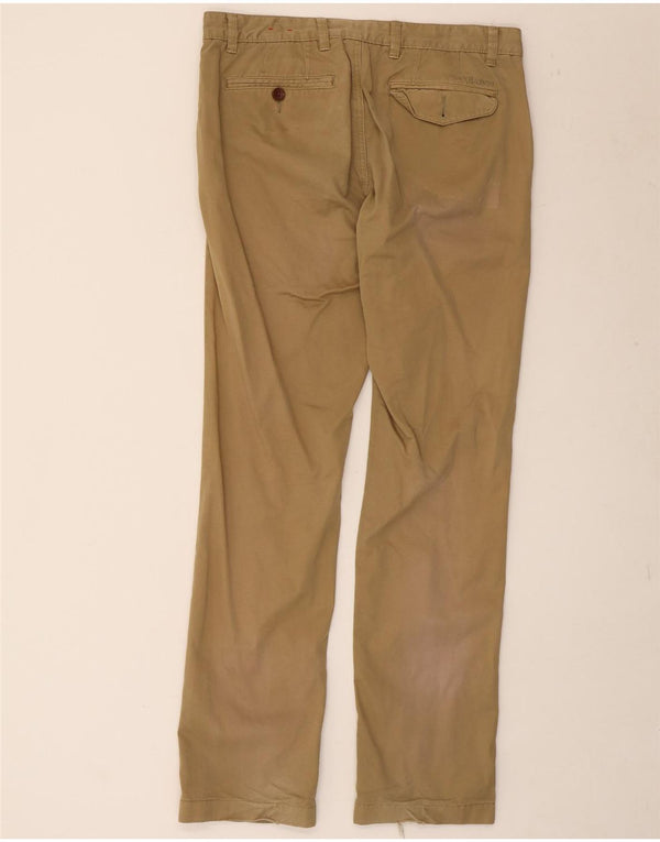 Barbour Mens Straight Chino Trousers W34 L34 Beige
