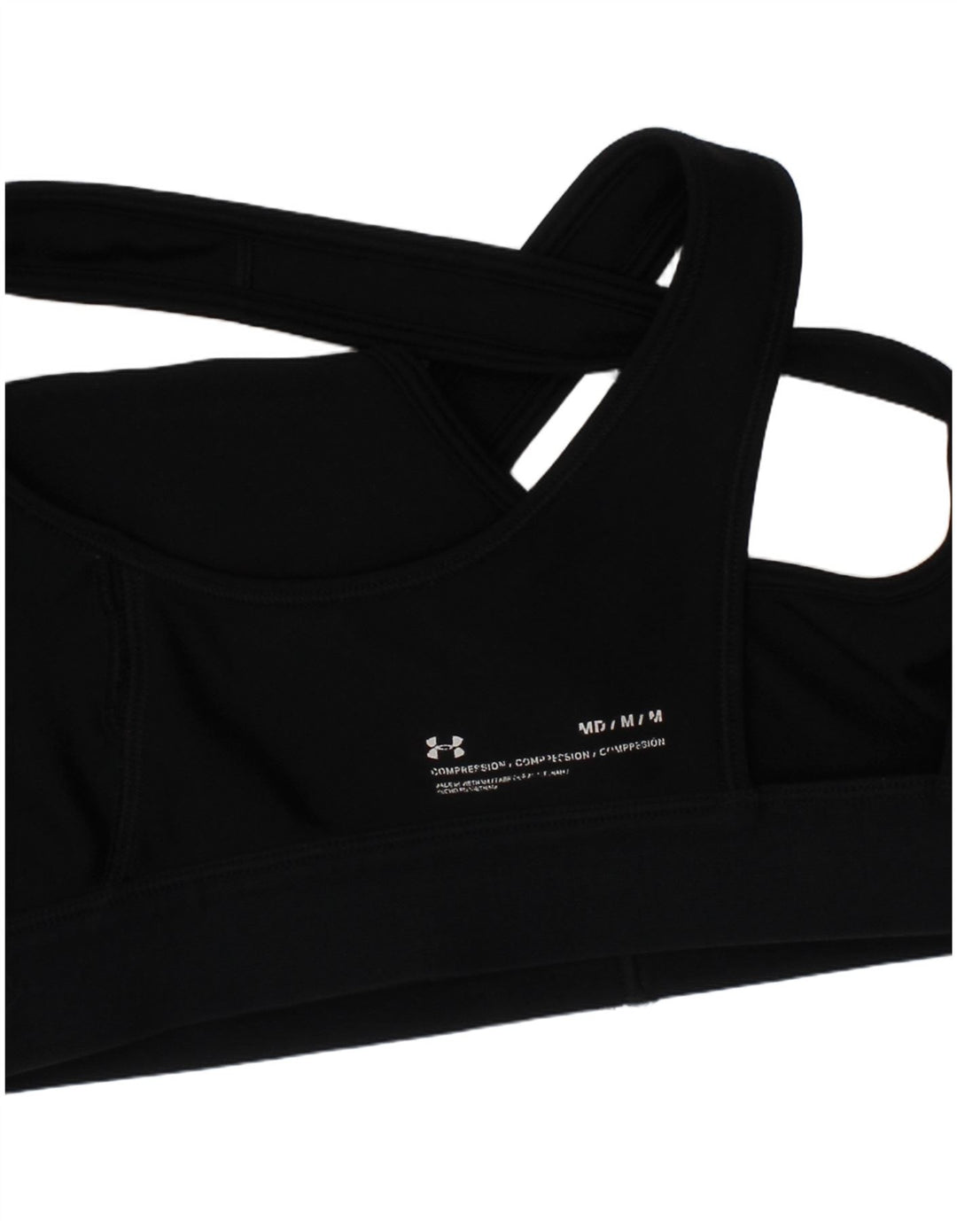 Reggiseno sportivo Under Armour da donna con grafica a compressione, medio, nero, sportivo