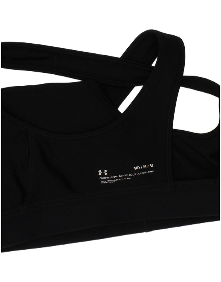 Reggiseno sportivo Under Armour da donna con grafica a compressione, medio, nero, sportivo