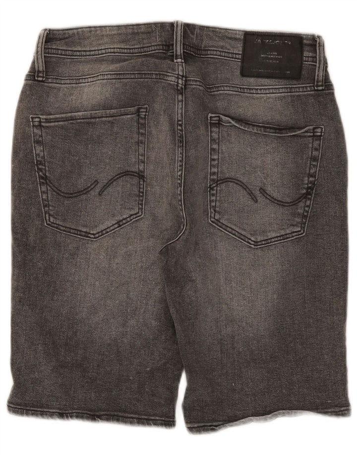 Pantaloncini di jeans regolari da uomo Jack & Jones piccoli W29 cotone grigio
