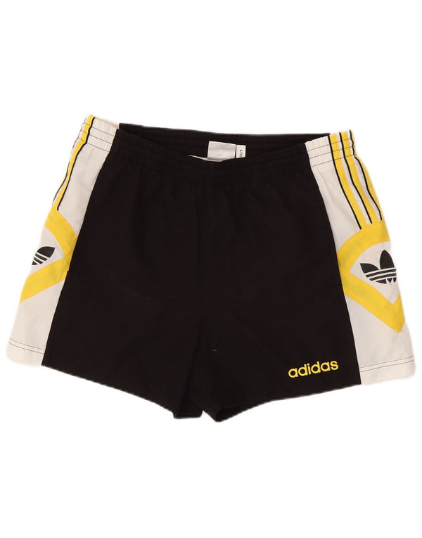 Pantaloncini sportivi grafici da uomo Adidas Medium Black Colourblock in poliestere