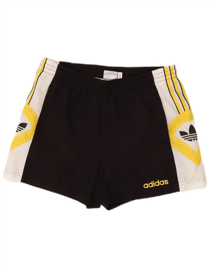 Pantaloncini sportivi grafici da uomo Adidas Medium Black Colourblock in poliestere