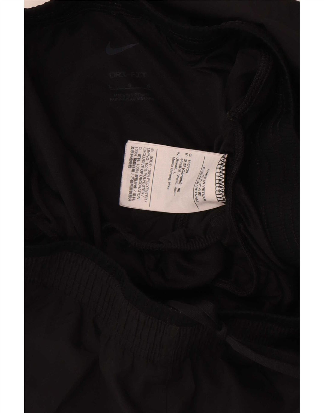 Pantaloncini sportivi Nike Dri Fit da donna UK 16 Large Nero Poliestere