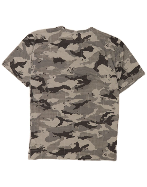 T-shirt Nike Dri Fit da uomo, grande, in poliestere mimetico grigio