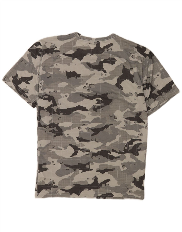 T-shirt Nike Dri Fit da uomo, grande, in poliestere mimetico grigio