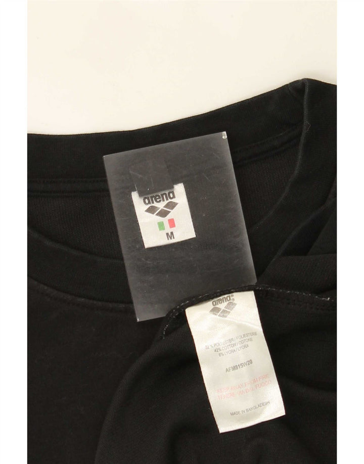 Felpa grafica da uomo Arena, maglione, poliestere nero medio