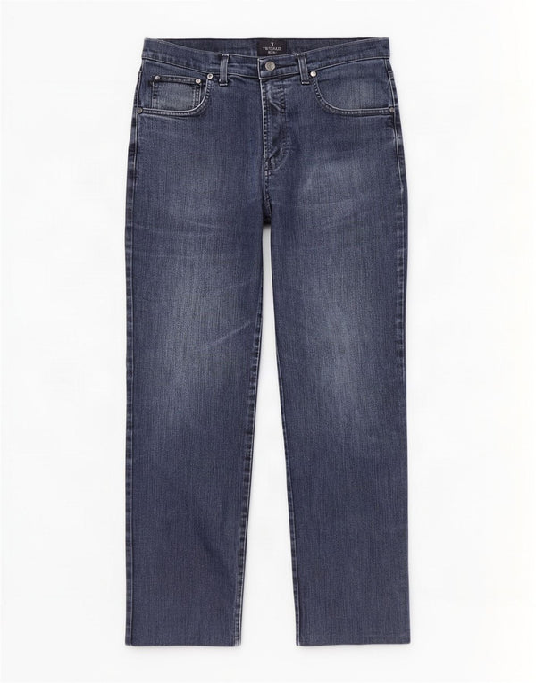 Jeans Straight Uomo Trussardi W35 L30 Blu Cotone