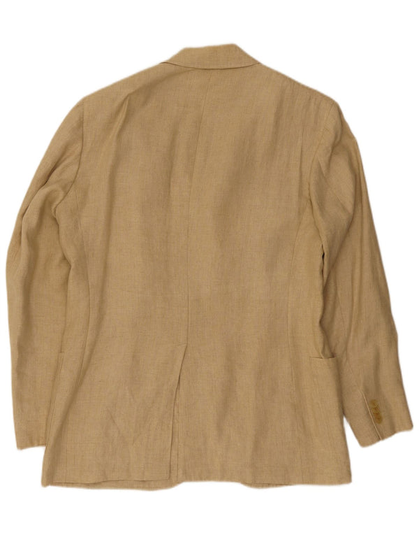 Giacca blazer a 3 bottoni da uomo Paul Smith UK 44 2XL Lino beige