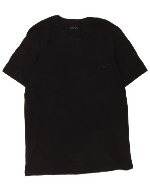 T-shirt da uomo Hugo Boss Top in cotone nero medio