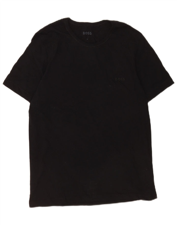 T-shirt da uomo Hugo Boss Top in cotone nero medio