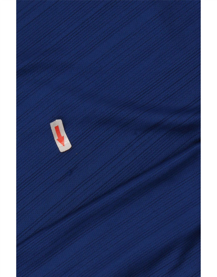 T-shirt Nike Dri Fit da uomo, top in poliestere gessato blu medio