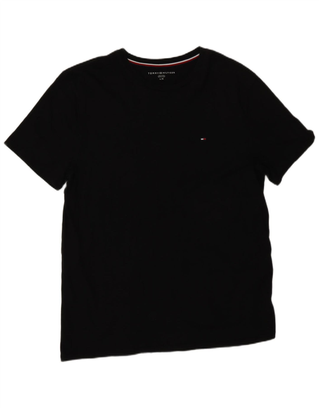 T-shirt da uomo Tommy Hilfiger Top grande in cotone nero