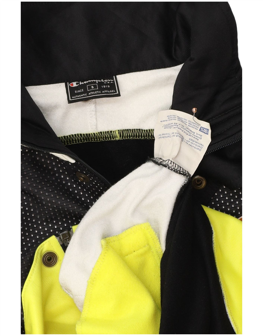 CHAMPION Giacca da tuta grafica da uomo piccola color block nero