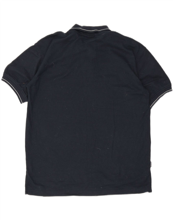 Polo Umbro da uomo grande in poliestere blu navy