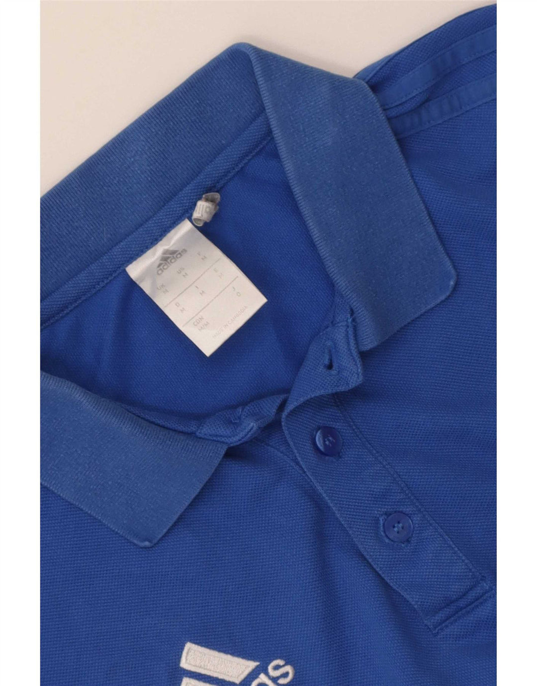 Polo Adidas Climalite da uomo di colore blu medio