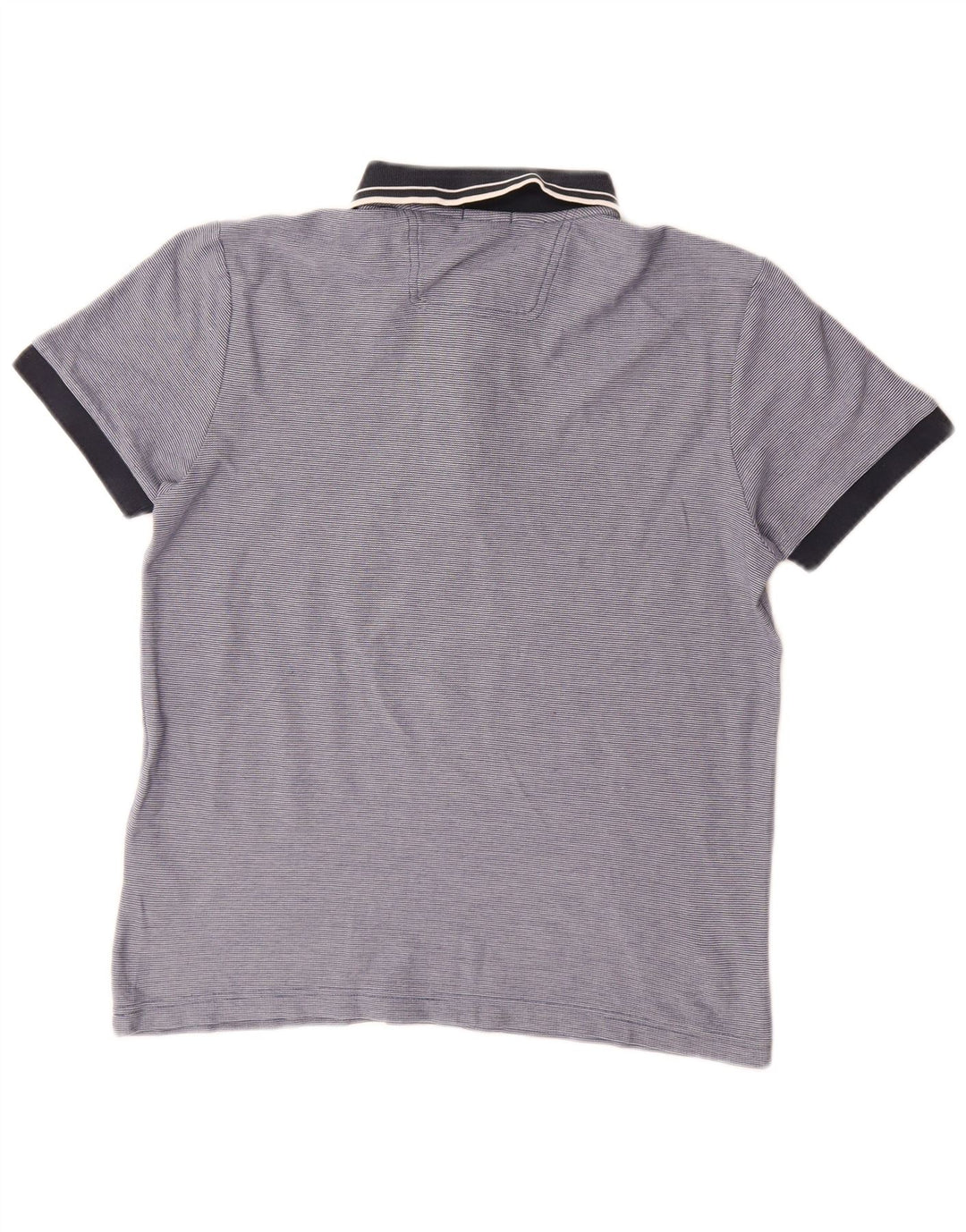 Polo Hugo Boss da uomo vestibilità regolare in cotone gessato blu medio