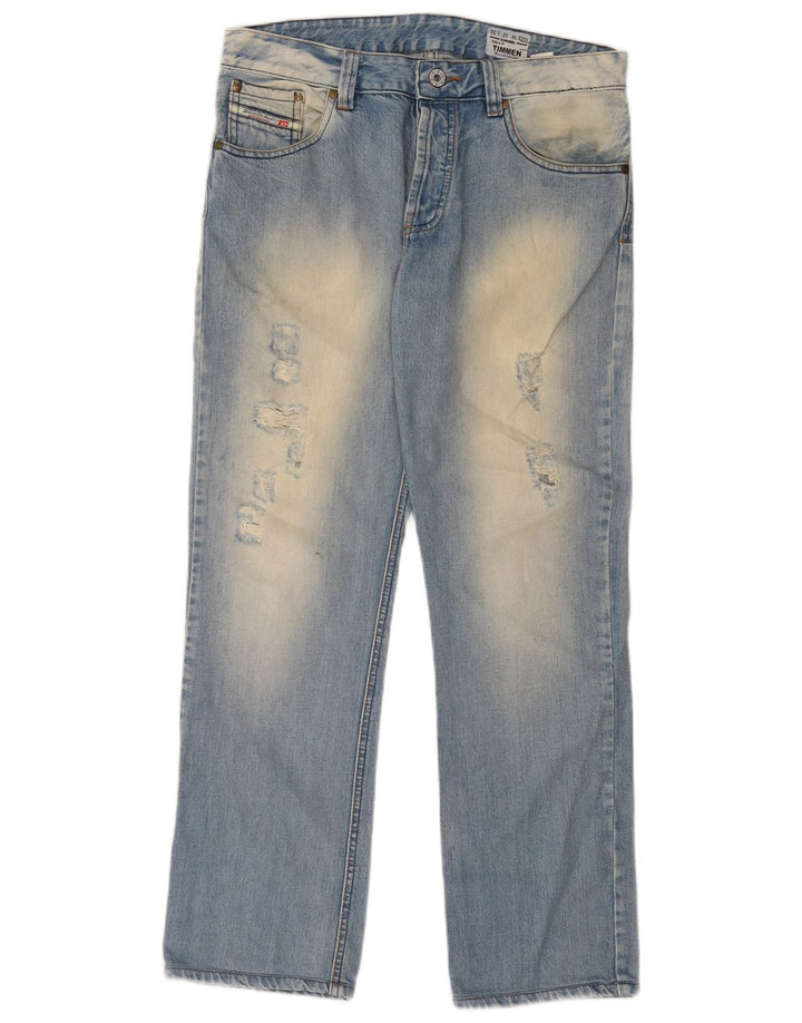 Jeans dritti regolari da uomo Diesel Timmen W32 L32 in cotone blu