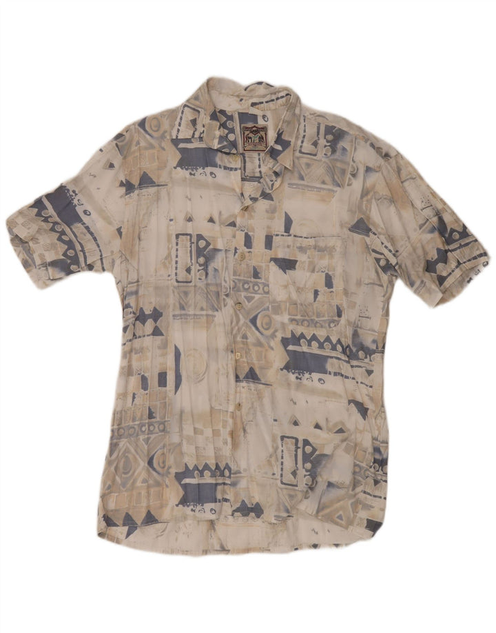 Camicia a maniche corte da uomo Rudnick Beige medio geometrico
