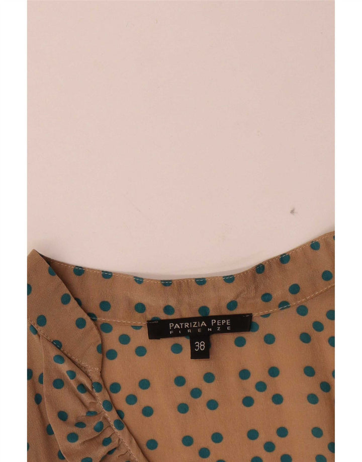 Camicetta Donna Patrizia Pepe Top IT 38 XS Beige Pois