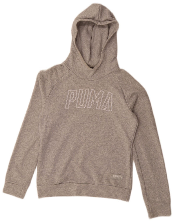 Felpa con cappuccio oversize grafica da donna Puma UK 6 XS Cotone grigio