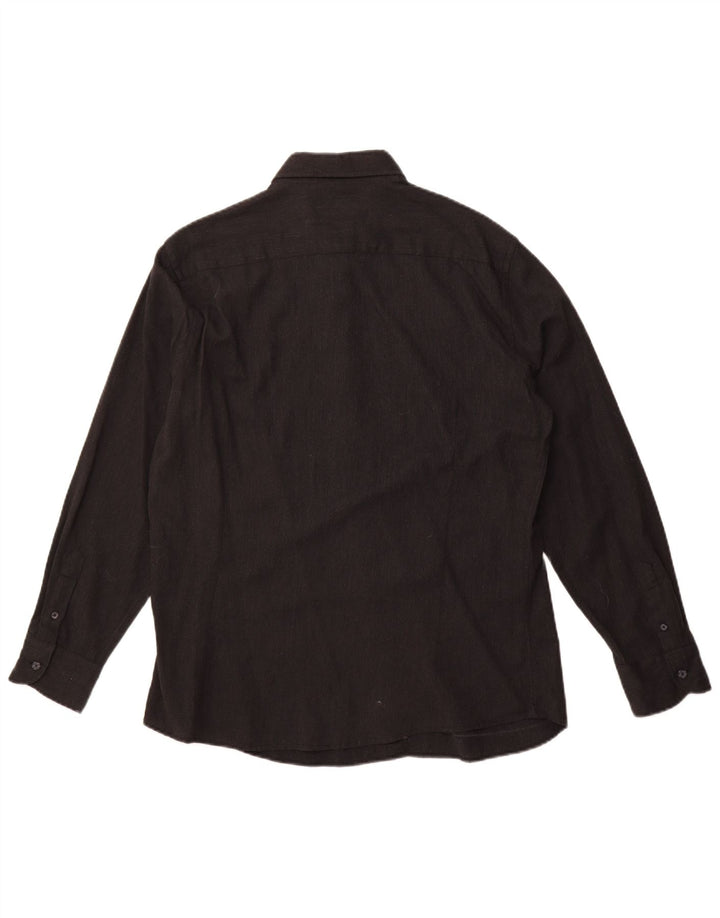 Camicia Uomo Massimo Dutti Large Nera In Cotone