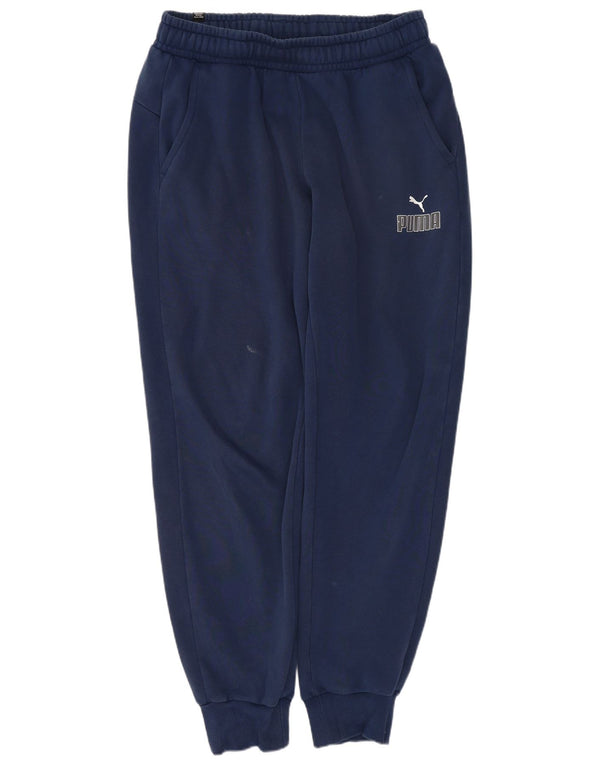 Pantaloni da tuta con grafica PUMA da uomo Joggers medi in cotone blu navy
