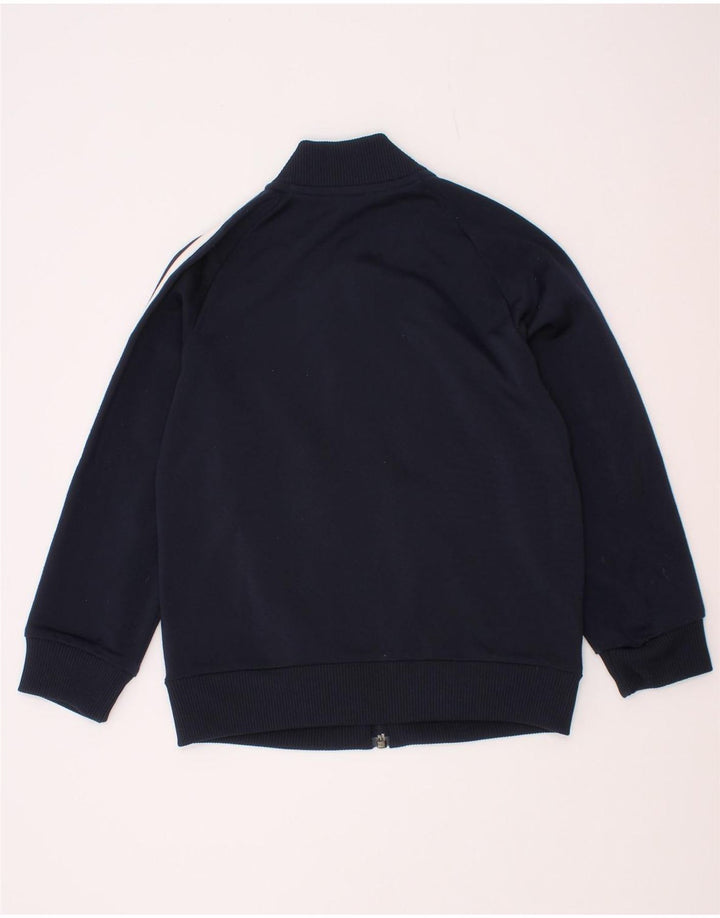 Giacca superiore della tuta da ragazzo Adidas 5-6 anni in poliestere blu navy