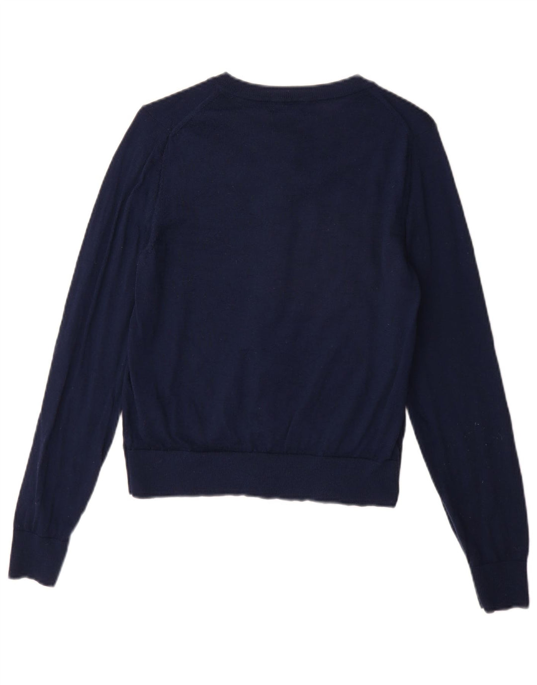 Maglione cardigan da donna Marks & Spencer UK 14 Lana merino medio blu navy