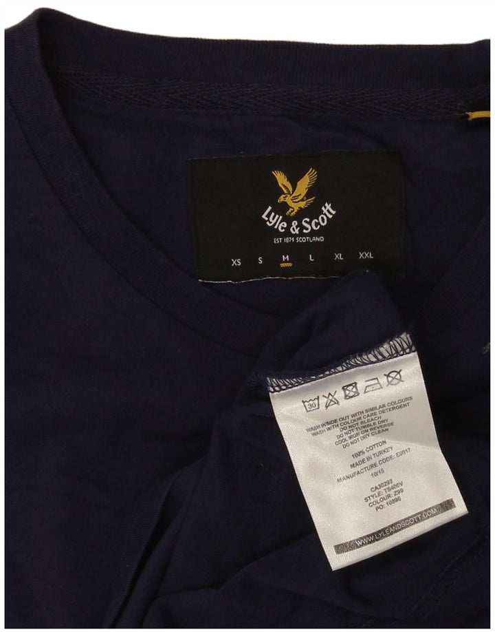 T-shirt da uomo Lyle & Scott in cotone blu navy medio