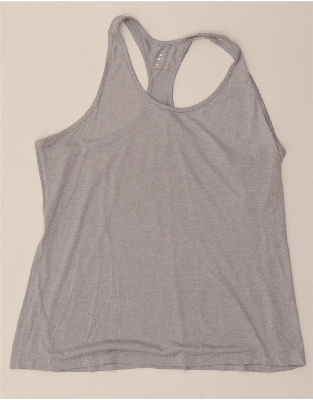 NIKE Womens Dri Fit Vest Top UK 18 XL Grey Polyester Vintage Nike and Second-Hand Nike from Messina Hembry 