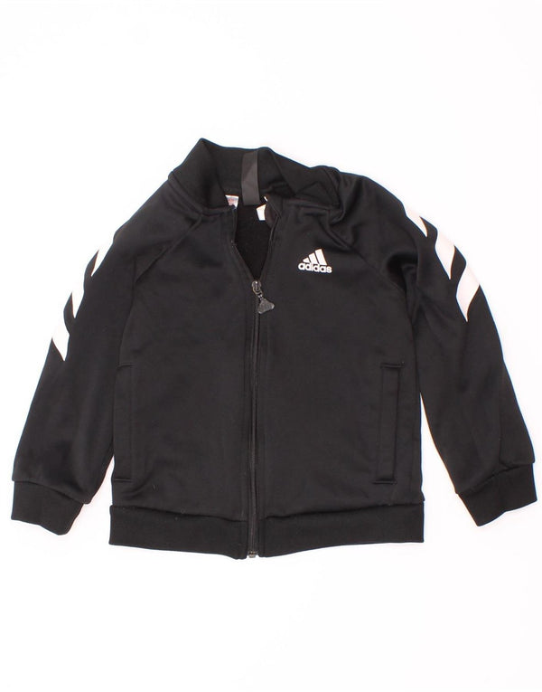 Giacca da tuta da ragazzo Adidas 3-4 anni in poliestere color block nero
