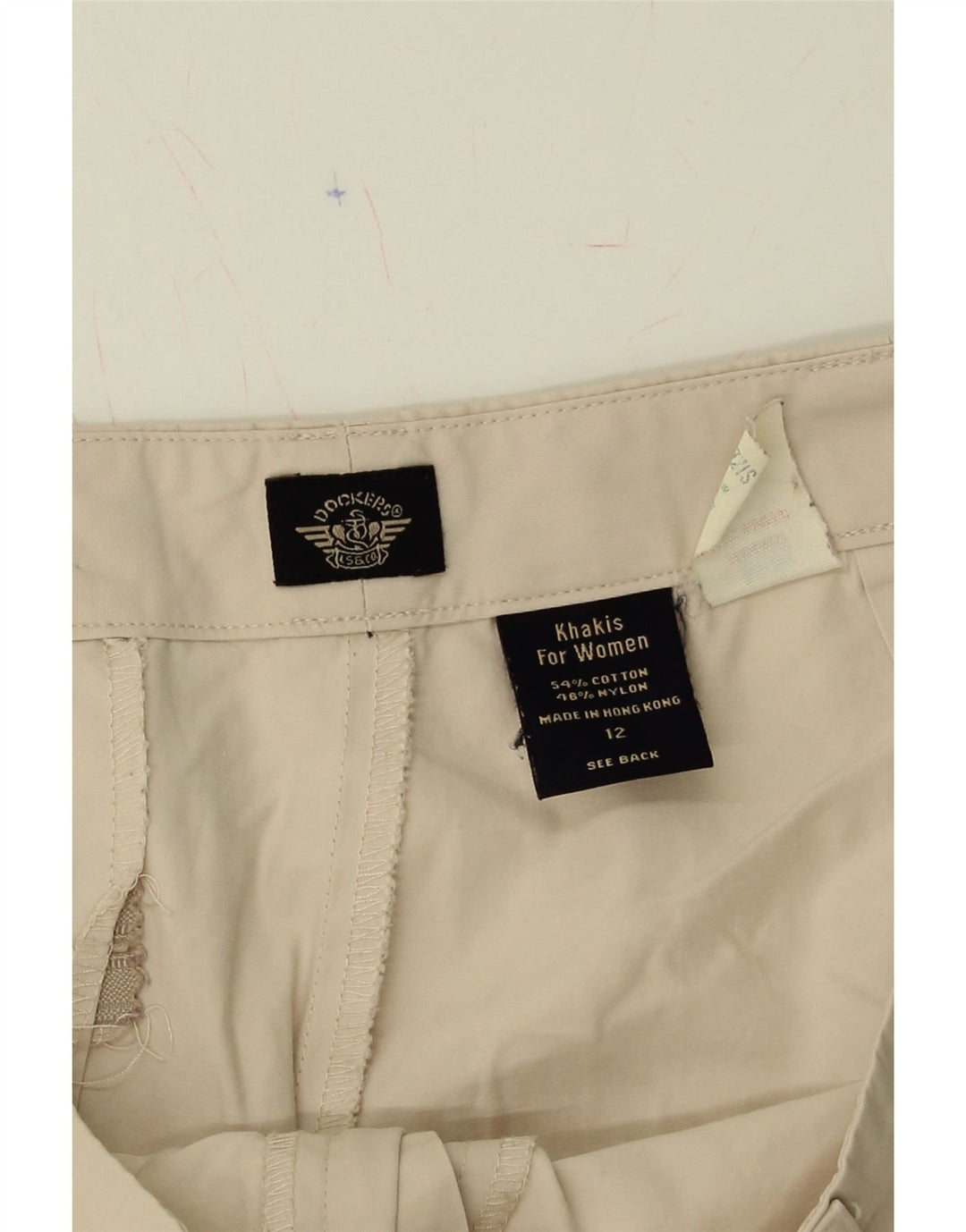 DOCKERS Womens Chino Shorts US 12 Large W32  Beige Cotton Vintage Dockers and Second-Hand Dockers from Messina Hembry 
