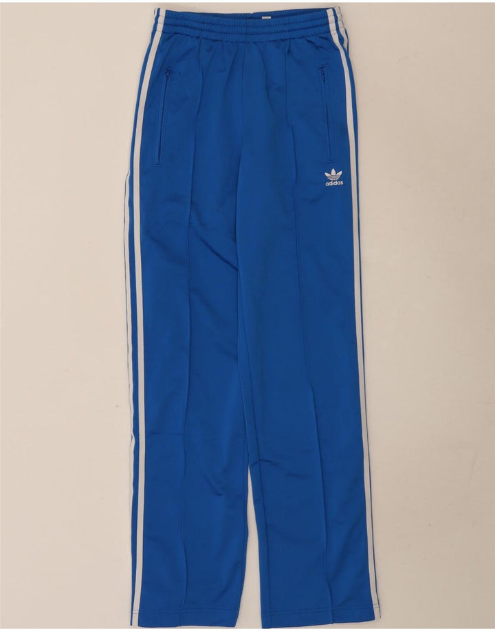 Pantaloni della tuta da donna Adidas UK 8 Small Blu Poliestere