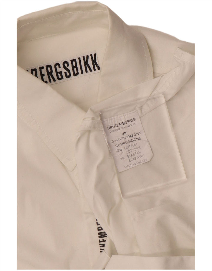 Camicia grafica da donna Bikkembergs EU 40 cotone bianco medio