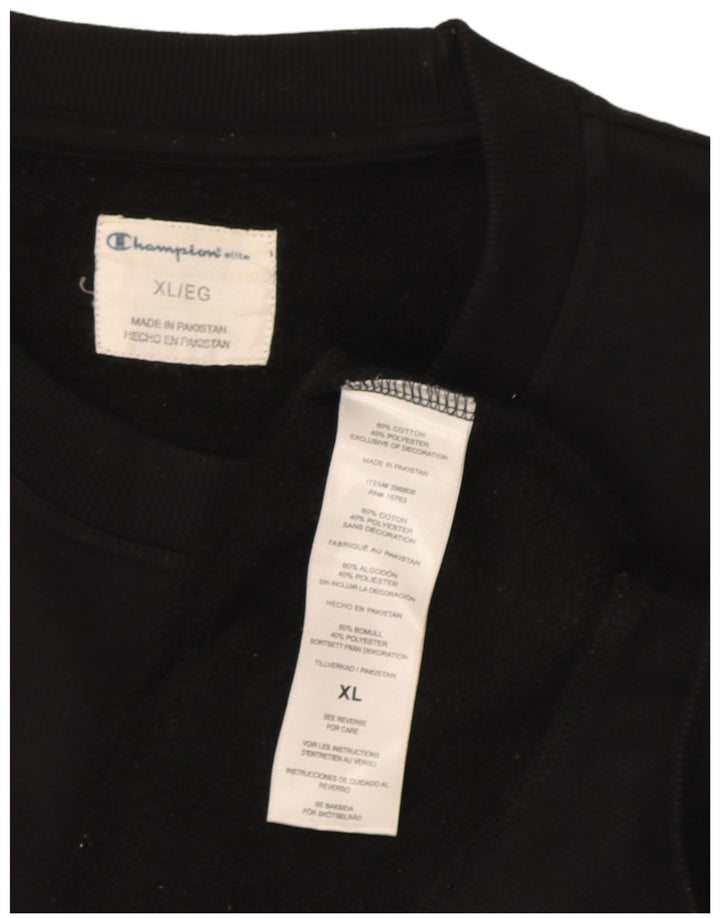Felpa da uomo Champion Jumper XL in cotone nero
