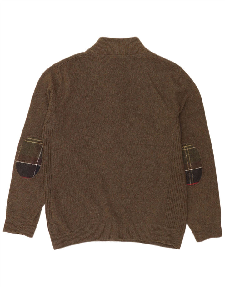 Barbour Uomo Maglione con zip collo maglione XL lana kaki