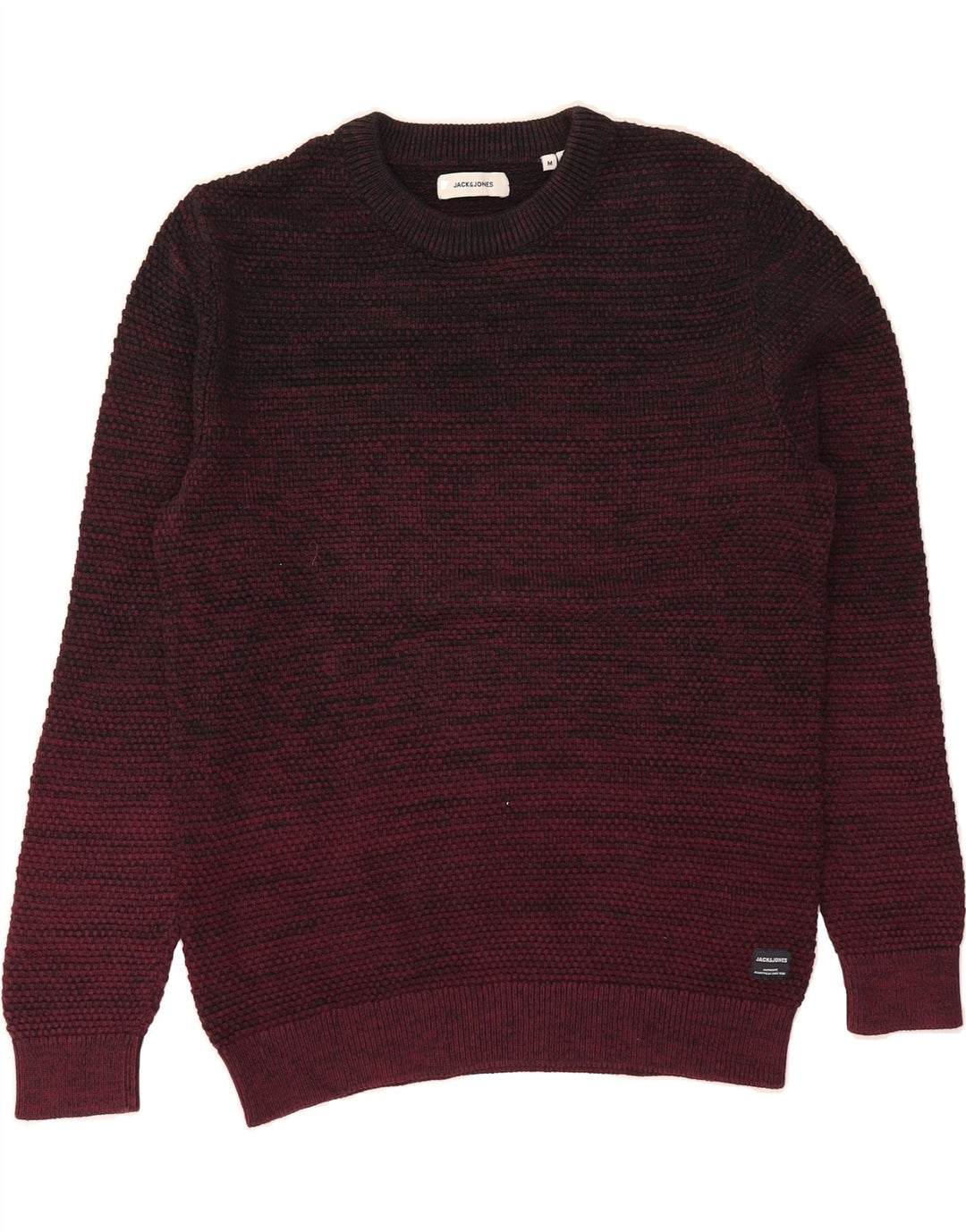 JACK & JONES Mens Crew Neck Jumper Sweater Medium Burgundy Cotton Vintage Jack & Jones and Second-Hand Jack & Jones from Messina Hembry 