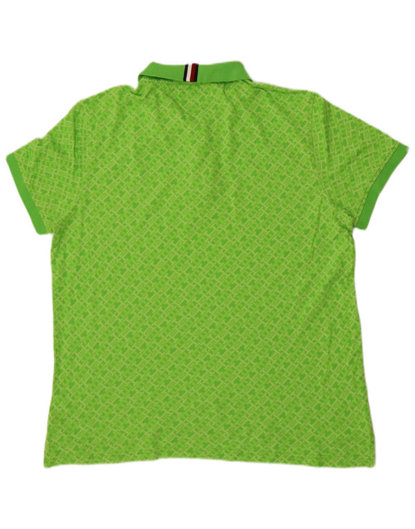 Polo da uomo con vestibilità regolare grafica Tommy Hilfiger 2XL cotone verde