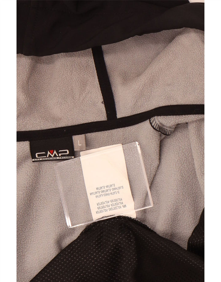 Giacca a vento con cappuccio da uomo CMP UK 40 Large Nero Colourblock Poliestere