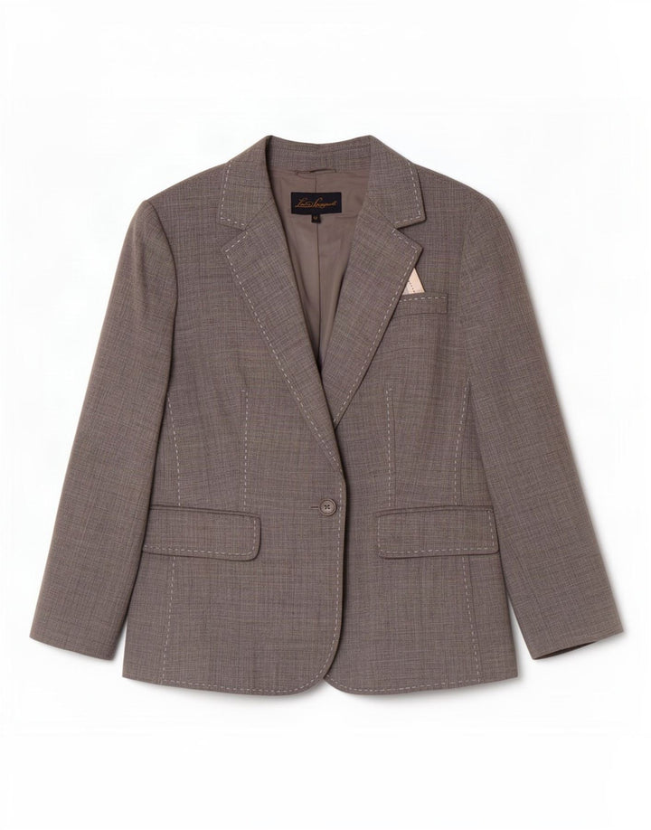 Luisa Spagnoli Giacca Blazer da Donna con Maniche a 3/4 e 1 Bottone IT 46 Large Grigio