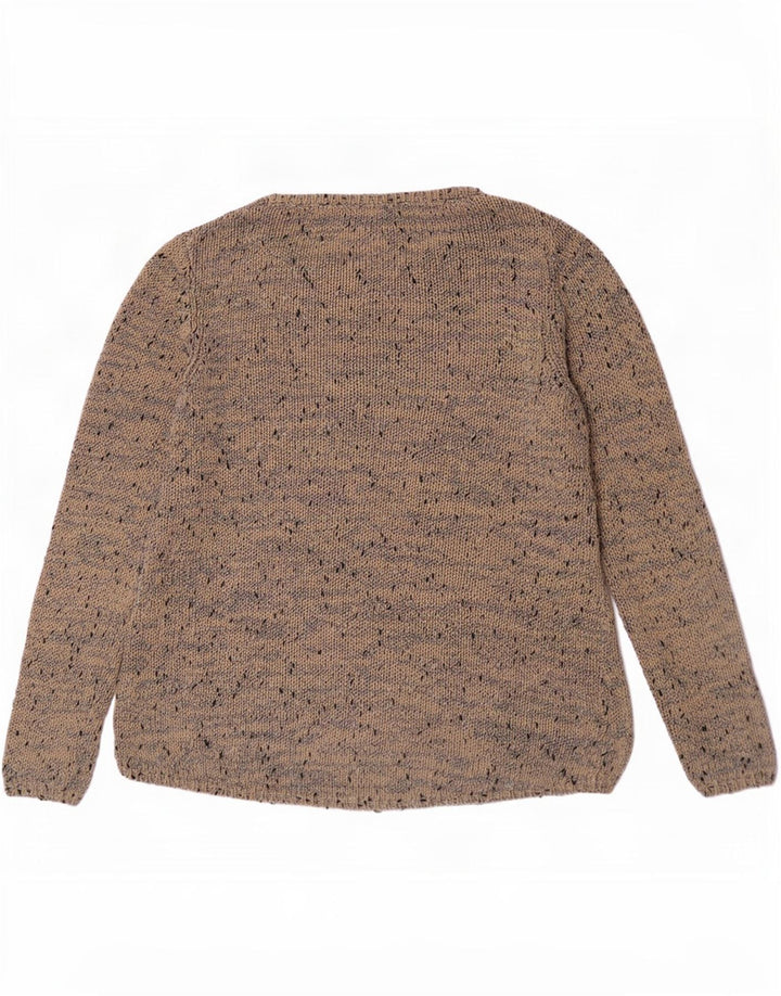 Maglione maglione con scollo a barca da donna di White Stuff UK 16 Grande beige screziato